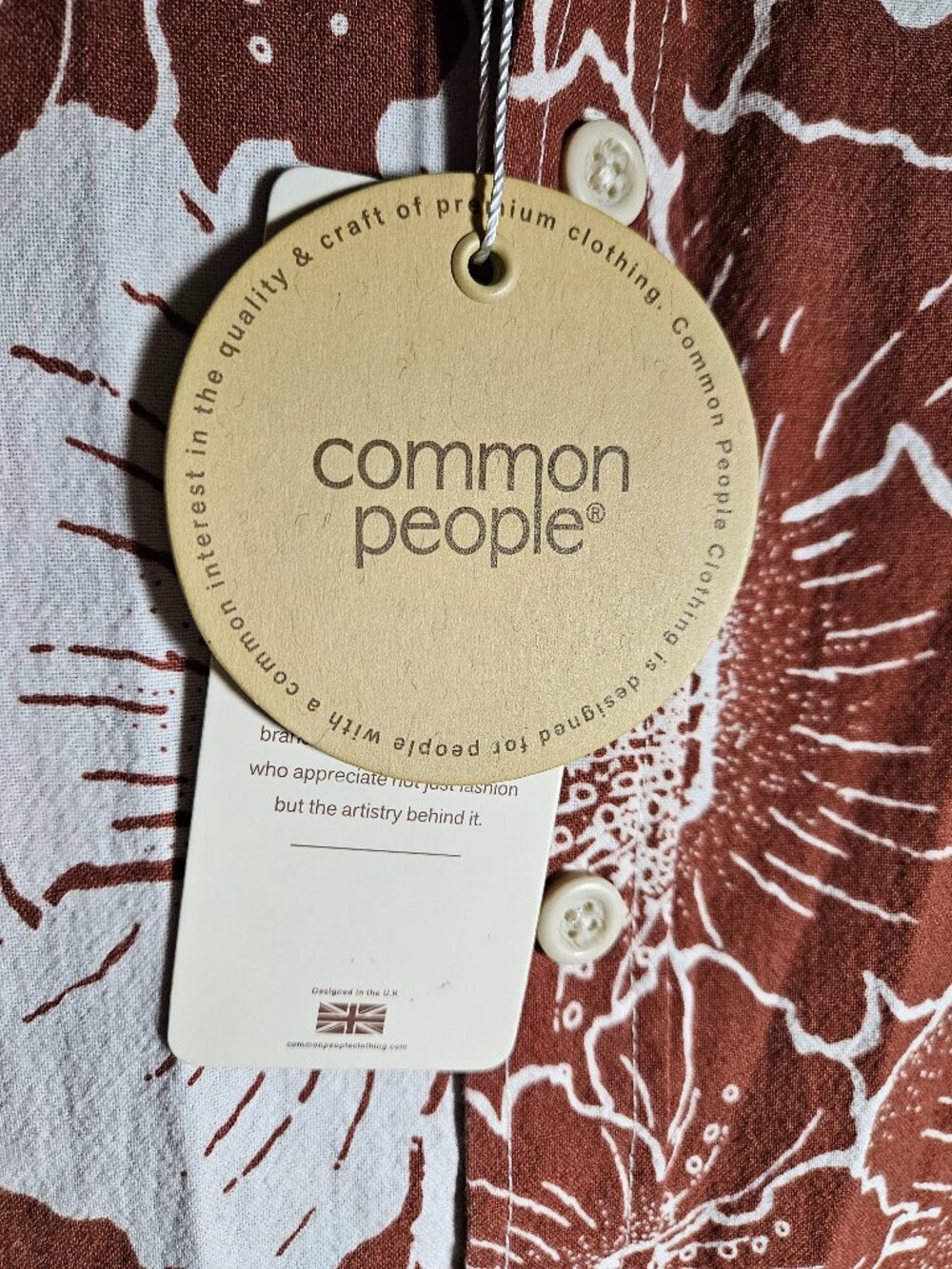 Common People Clothing Men's Floral Print Camp Shirt NEW Sz L Large - Picture 5 of 8